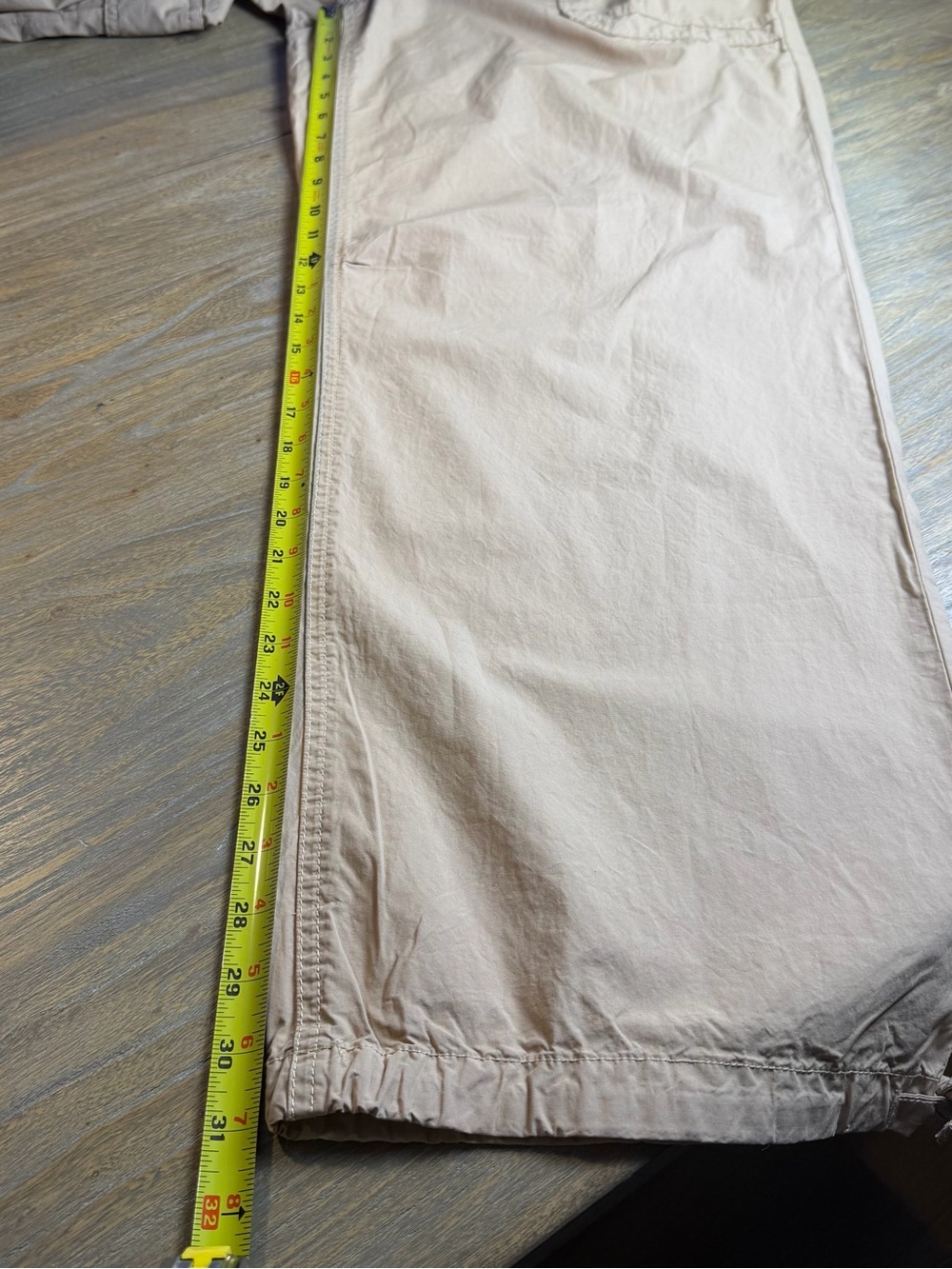 Rewash Tan Cargo Trousers with Drawstring Waist- 100% Cotton - Picture 9 of 12